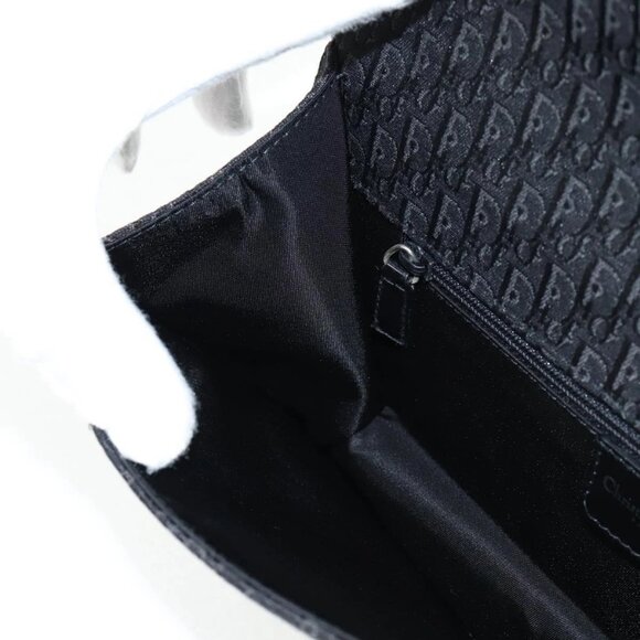 Christian Dior Trotter Canvas Shoulder Bag Black Silver Auth hk2968V - Picture 13 of 16